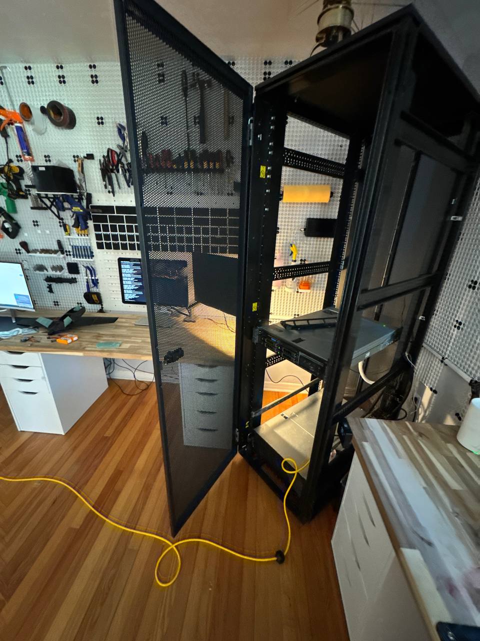 Server rack and command station